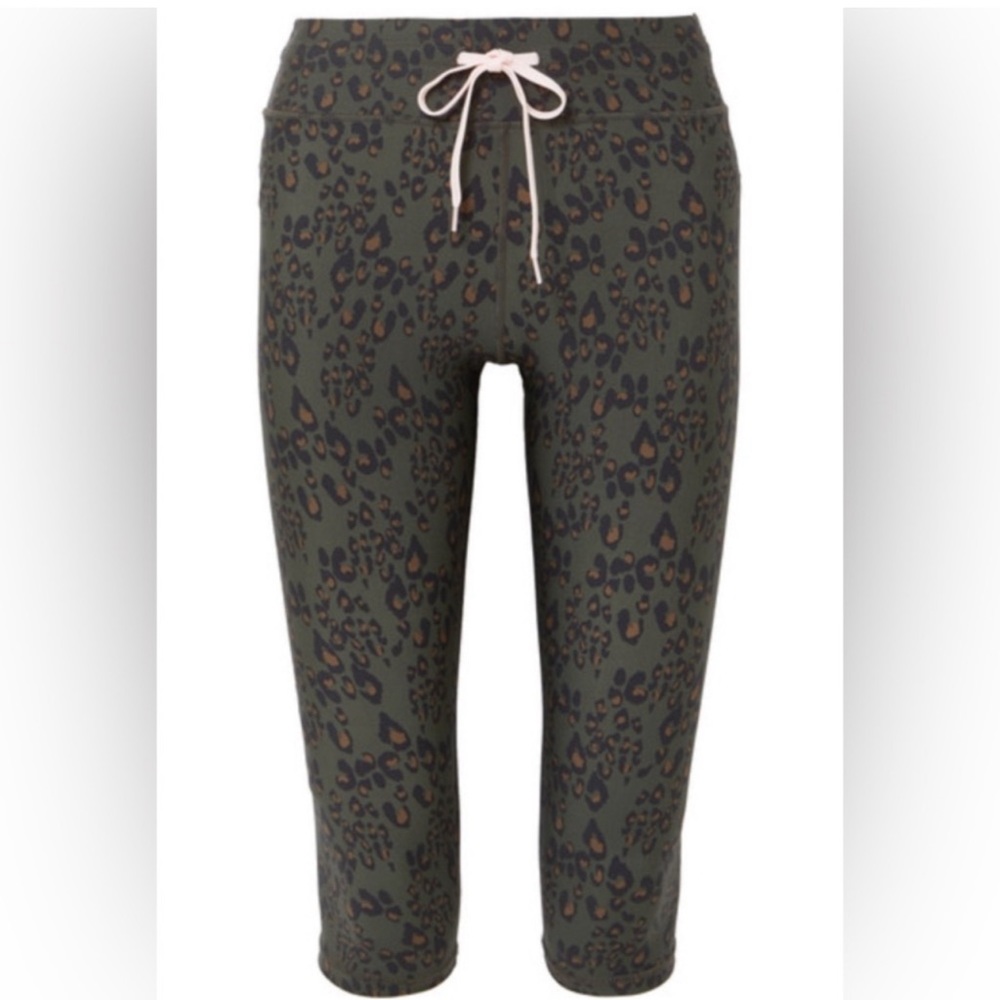 The Upside Cropped Leggings Green Leopard 8